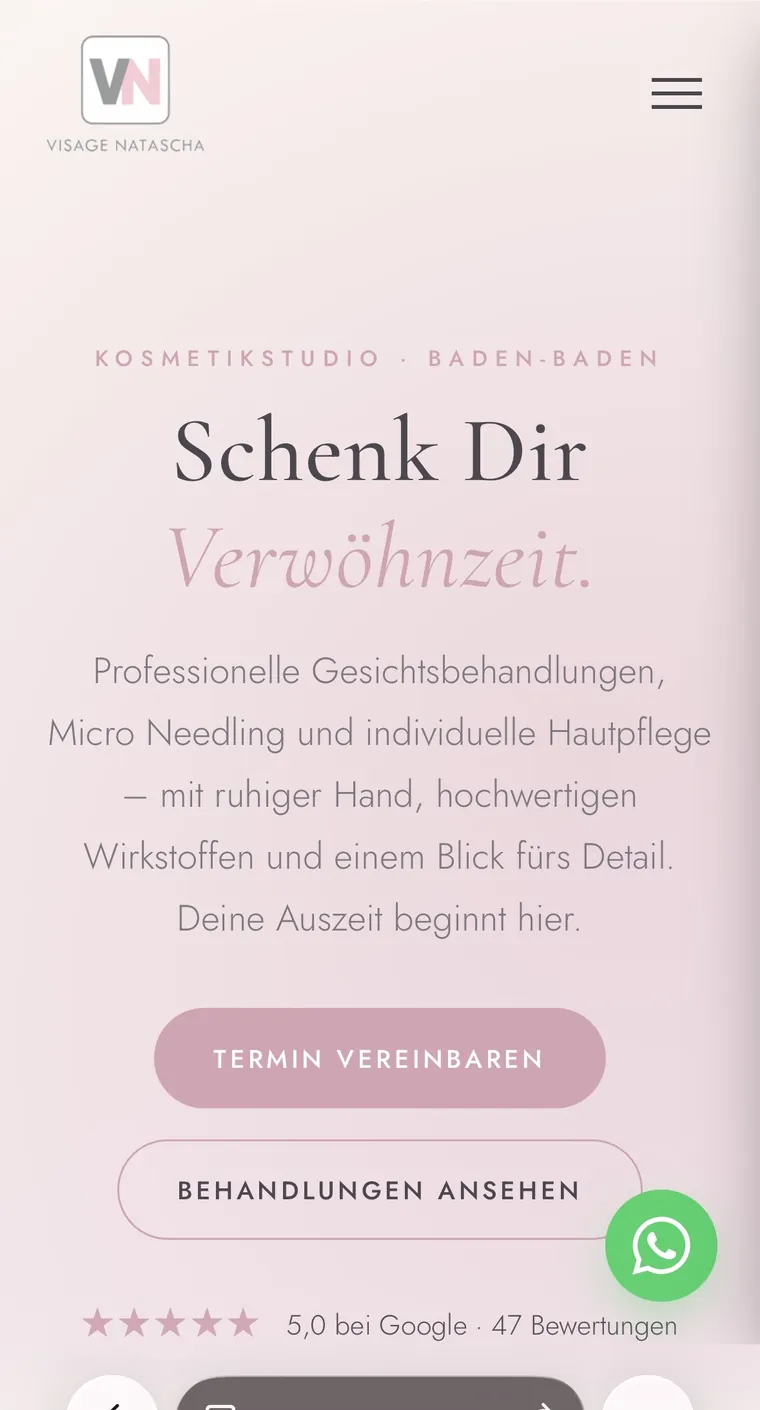 Website Visage Natascha